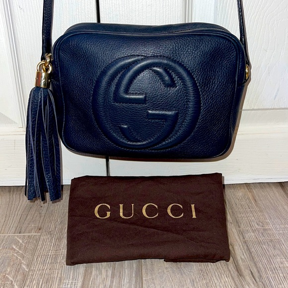 Gucci Handbags - Gucci Soho Disco Crossbody Navy
